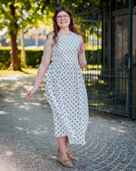 Diego smock midi dress black dots
