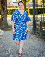 Ikaia dress nebulas blue flower