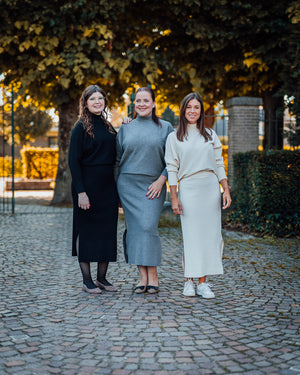Prime knit skirt ecru, grijs of zwart