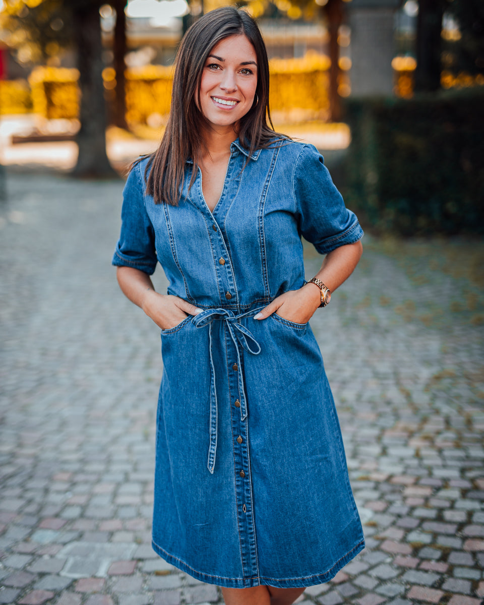 Estelle denim dress jasper blue