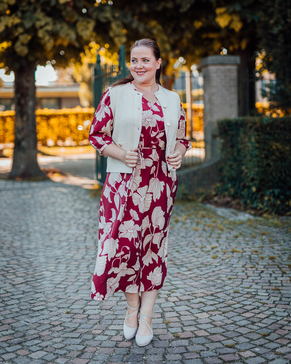 Troya midi dress black of cabernet