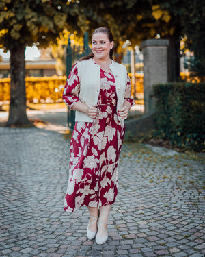 Troya midi dress black of cabernet