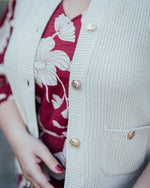 Stella vest ecru of donkerblauw