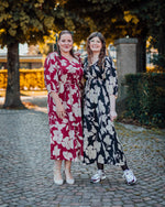 Troya midi dress black of cabernet