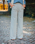 Anett wide pant ancient scroll pinstripe
