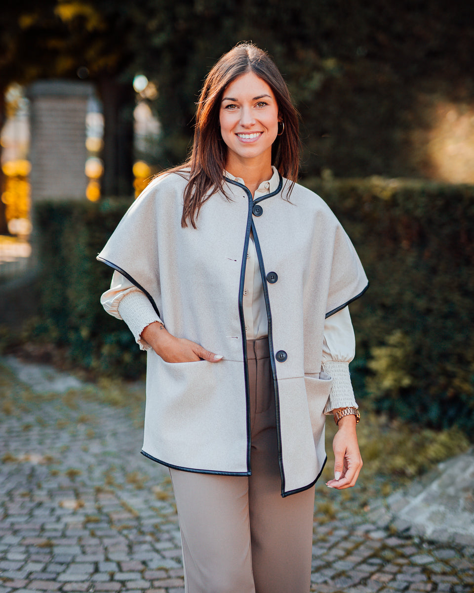 Elisabeth waistcoat limestone