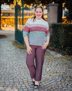 Danta straight pant roa rouge melange