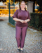 Regina pleat pull fudge