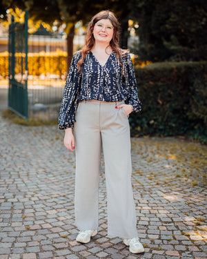 Ariana blouse nightsky dots