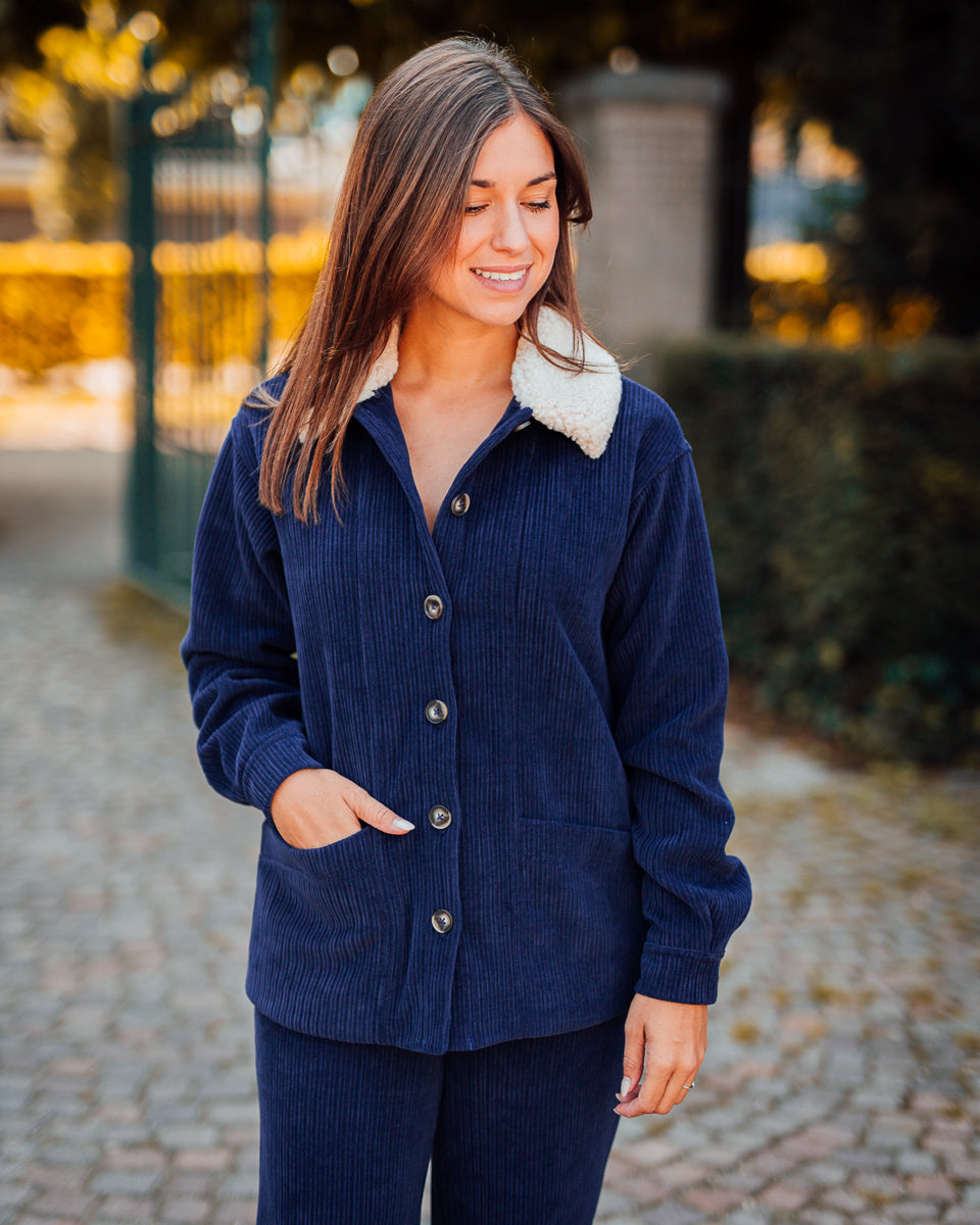 Kate corduroy shirt patriot blue