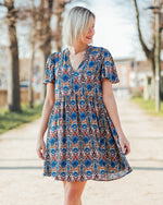 Star Sezen bohodress oatmeal ikat