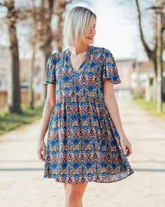 Star Sezen bohodress oatmeal ikat