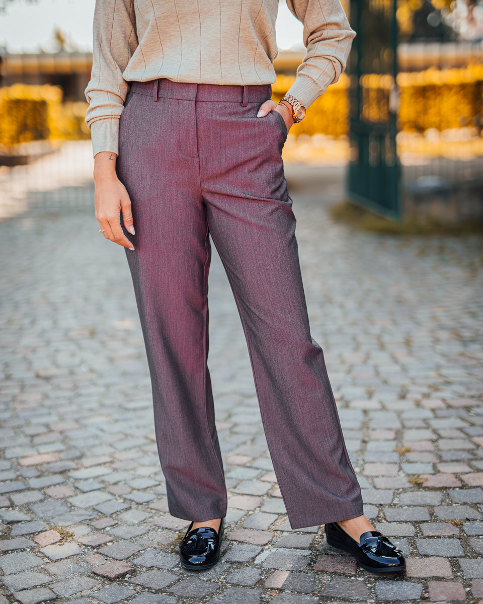 Danta straight pant roa rouge melange