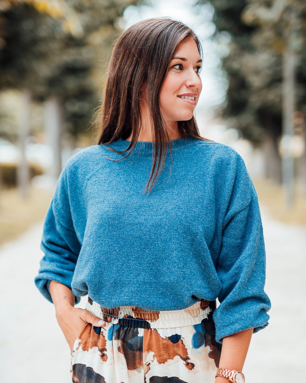 Otamara jumper blue horizon