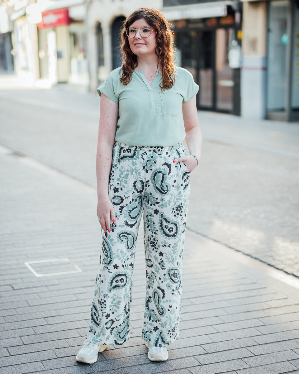 Zawov blouse frosty green
