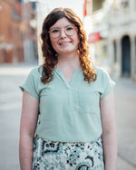 Zawov blouse frosty green