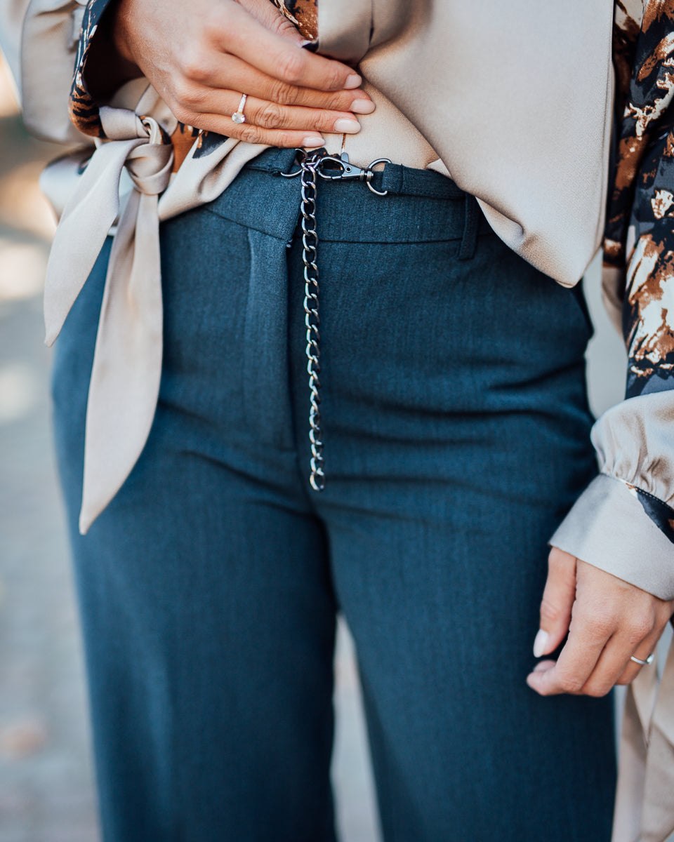 Danta chain pant navy blazer melange