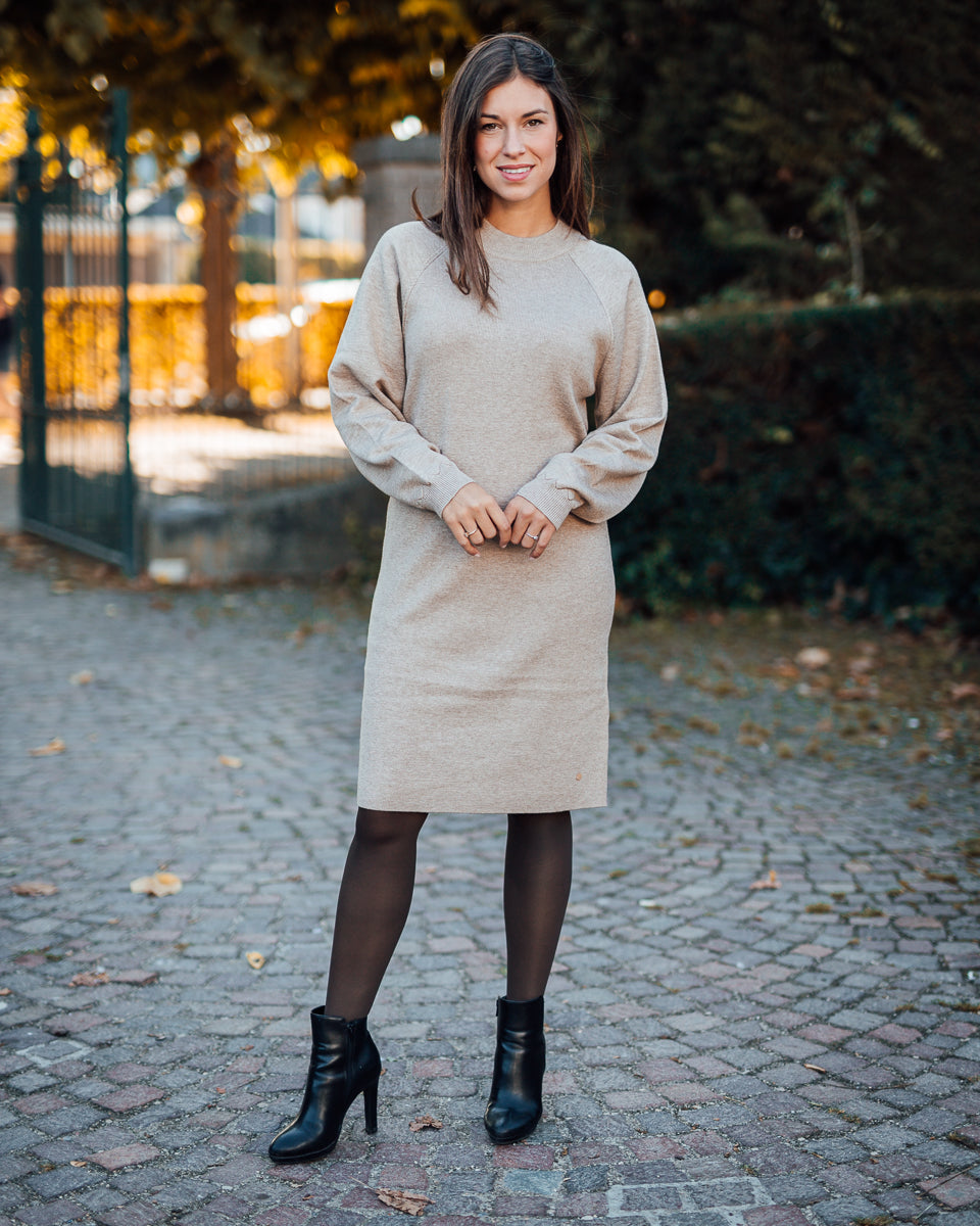 Dela knit dress cobblestone melange