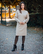 Dela knit dress cobblestone melange