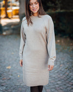 Dela knit dress cobblestone melange