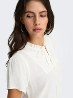 Lima dot top lichtblauw, roze of ecru