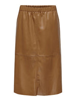 Savannah faux leather skirt toasted coconut