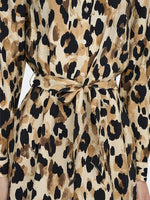 Adaline shirt dress whitecap leopard