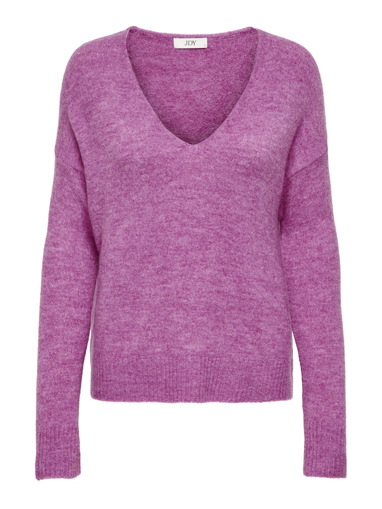 Elanora v-neck pull roze, petrol en lichtgroen