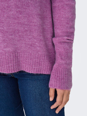 Elanora v-neck pull roze, petrol en lichtgroen