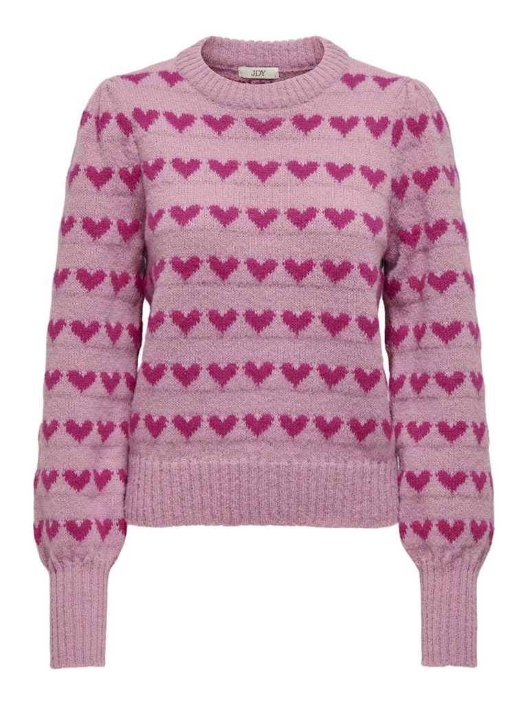 Sigrid pull hearts beige, roze of munt