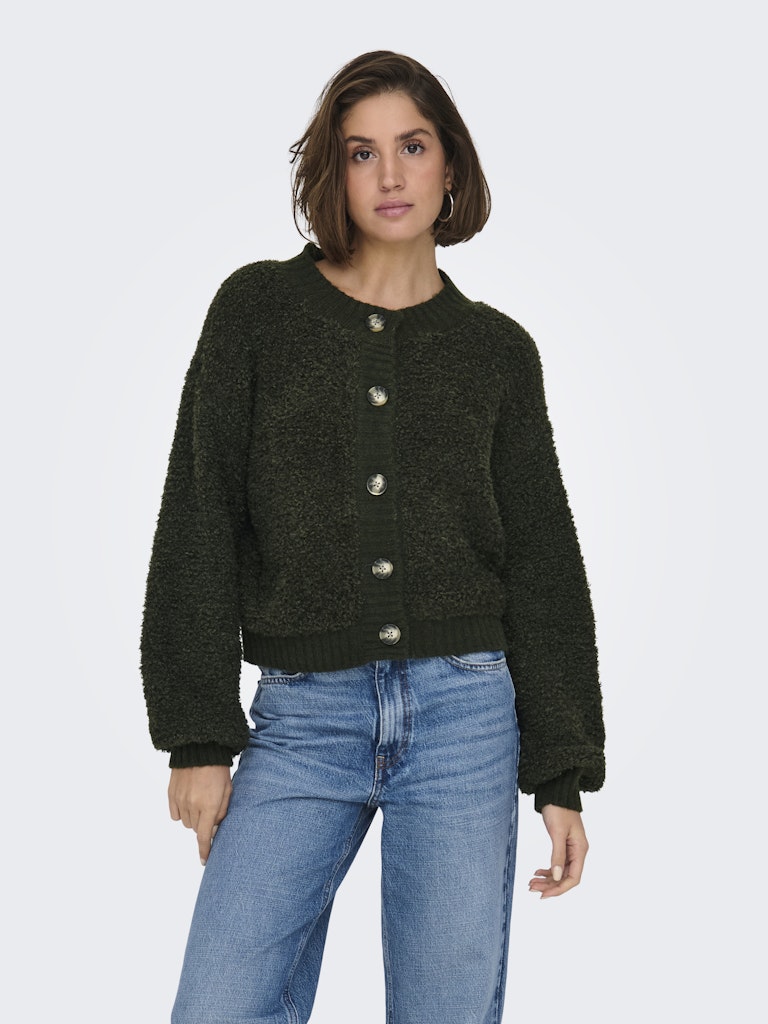 Eira cardigan ecru, groen of walnut