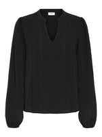 Rachel v-neck top zwart, ecru of bordeaux
