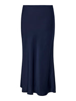 Urba satin skirt donkerblauw of beige-blauw zebra