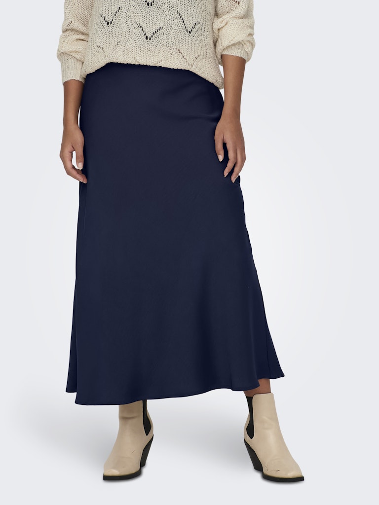 Urba satin skirt donkerblauw of beige-blauw zebra