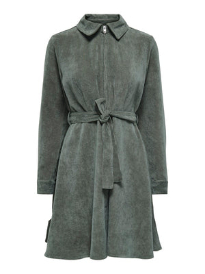Ulla Ohio corduroy dress khaki of zwart