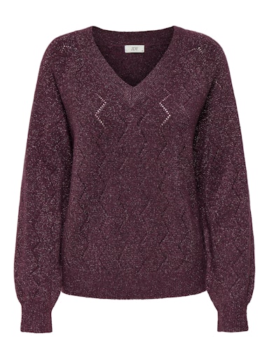 Aspen v-neck pull zwart of bordeaux
