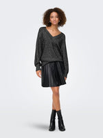 Aspen v-neck pull zwart of bordeaux