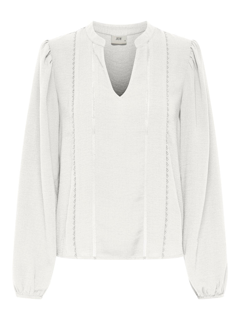 Rachel v-neck top zwart, ecru of bordeaux