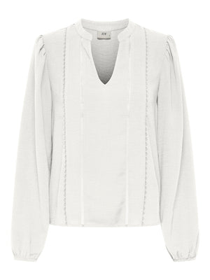 Rachel v-neck top zwart, ecru of bordeaux