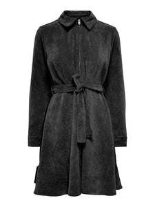 Ulla Ohio corduroy dress khaki of zwart