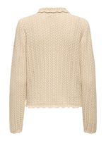 Camil collar cardigan beige of khaki