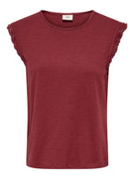 Salva crochet top oxblood red