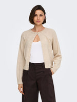 Emmali pearl cardigan bruin of beige