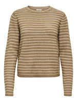Lupi pull stripe grijs, camel of donkerblauw