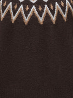 Junie fair isle pull bruin of grijs