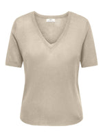 Bodilla lurex top donkerblauw, oudroze of beige