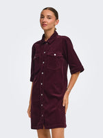 Shiraz dress bordeaux, khaki of donkerbruin