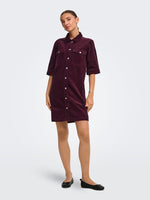 Shiraz dress bordeaux, khaki of donkerbruin