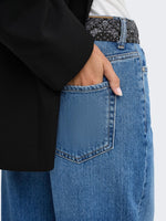 Vera wide jeans scarf medium denim