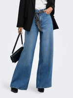 Vera wide jeans scarf medium denim